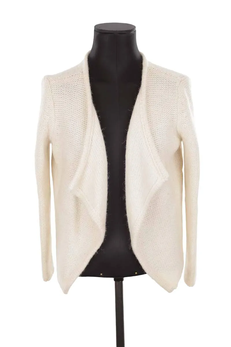 Cardigan en laine Bash blanc. Matière principale laine. Taille 36.