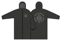 Poncho de surf Escapism doublé d'une serviette recyclée - Noir